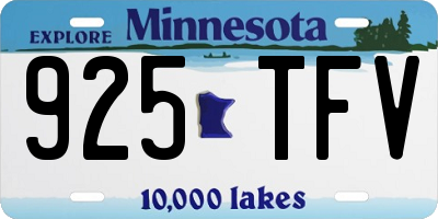 MN license plate 925TFV