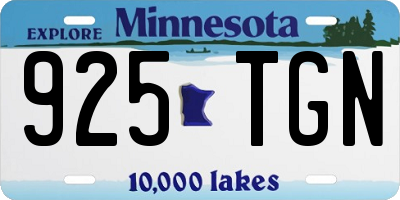 MN license plate 925TGN