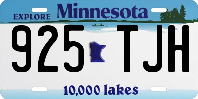 MN license plate 925TJH