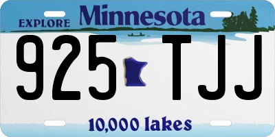 MN license plate 925TJJ