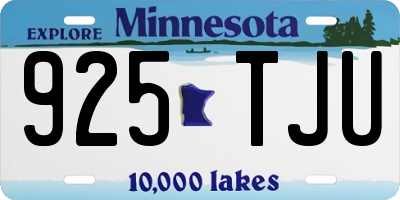 MN license plate 925TJU