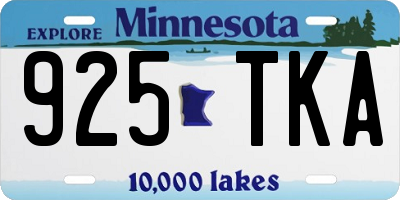 MN license plate 925TKA