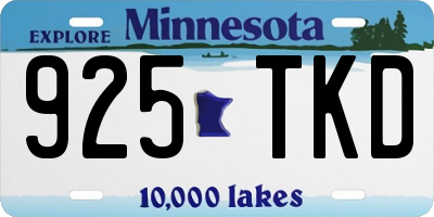 MN license plate 925TKD