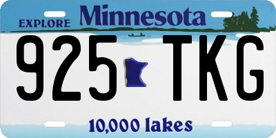 MN license plate 925TKG