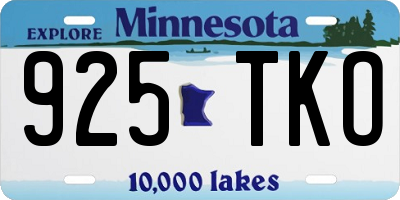 MN license plate 925TKO
