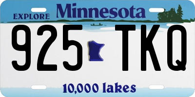 MN license plate 925TKQ