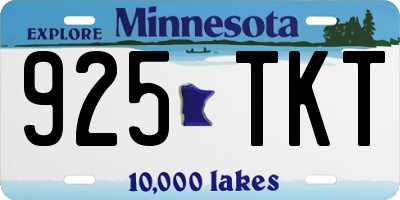 MN license plate 925TKT