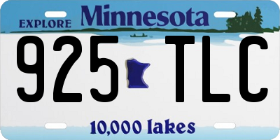 MN license plate 925TLC