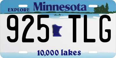 MN license plate 925TLG