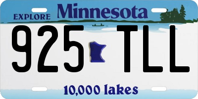 MN license plate 925TLL
