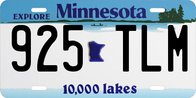 MN license plate 925TLM