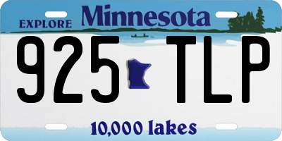 MN license plate 925TLP