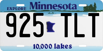 MN license plate 925TLT