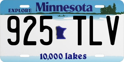 MN license plate 925TLV