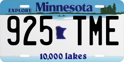 MN license plate 925TME