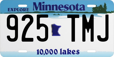 MN license plate 925TMJ
