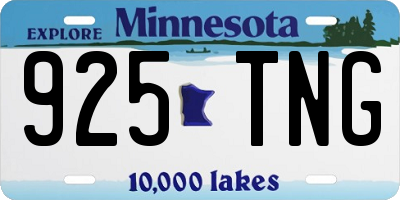 MN license plate 925TNG