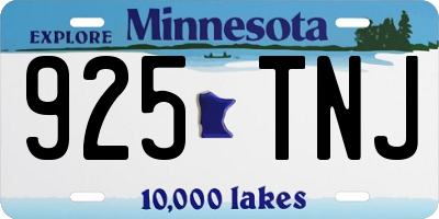 MN license plate 925TNJ