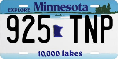 MN license plate 925TNP