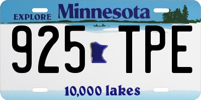 MN license plate 925TPE