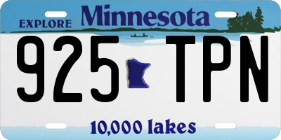 MN license plate 925TPN