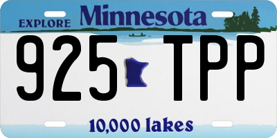 MN license plate 925TPP
