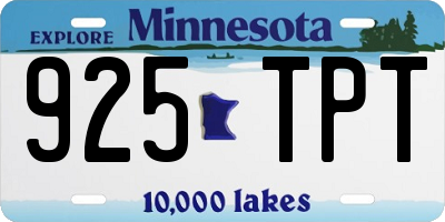 MN license plate 925TPT