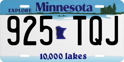 MN license plate 925TQJ