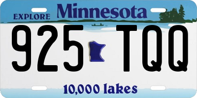 MN license plate 925TQQ