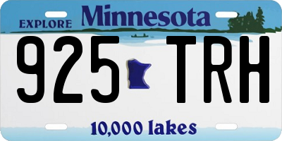 MN license plate 925TRH