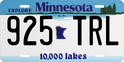 MN license plate 925TRL