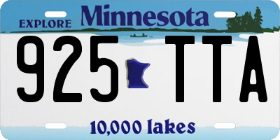 MN license plate 925TTA