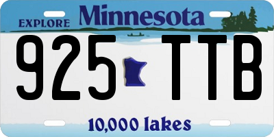 MN license plate 925TTB