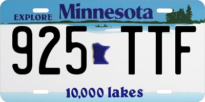 MN license plate 925TTF