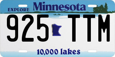 MN license plate 925TTM
