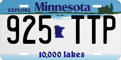 MN license plate 925TTP