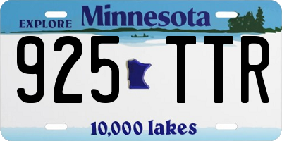 MN license plate 925TTR