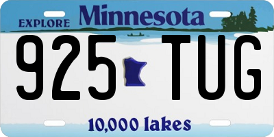 MN license plate 925TUG