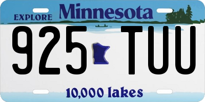 MN license plate 925TUU
