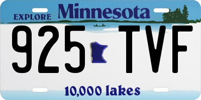 MN license plate 925TVF