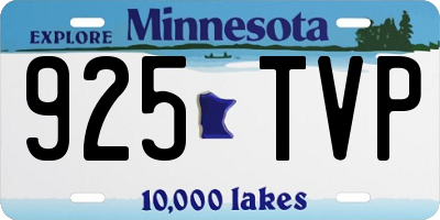 MN license plate 925TVP