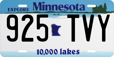MN license plate 925TVY