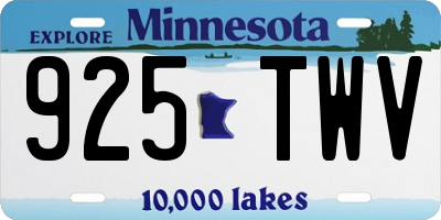 MN license plate 925TWV