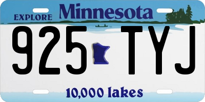 MN license plate 925TYJ