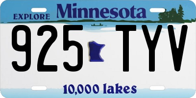 MN license plate 925TYV