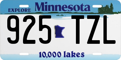 MN license plate 925TZL