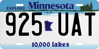 MN license plate 925UAT
