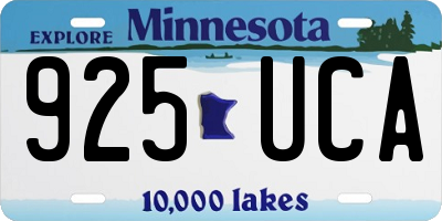 MN license plate 925UCA