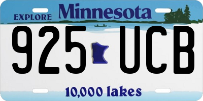 MN license plate 925UCB