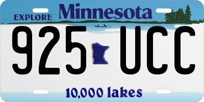 MN license plate 925UCC